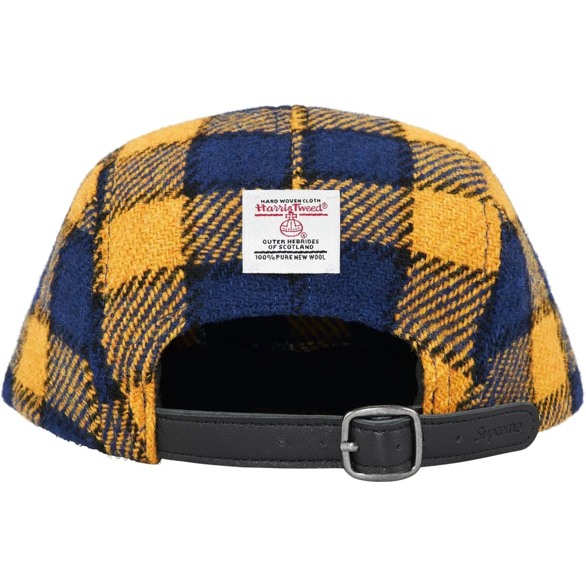 Supreme x Harris Tweed Camp Cap Yellow Plaid - Image 2