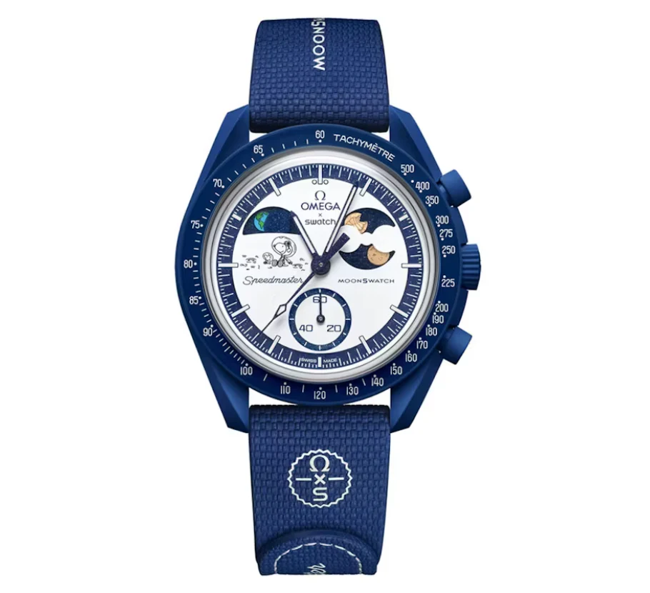 Swatch x Omega Bioceramic Moonswatch Mission To Earthphase Snoopy Gold (Beaver Moon)