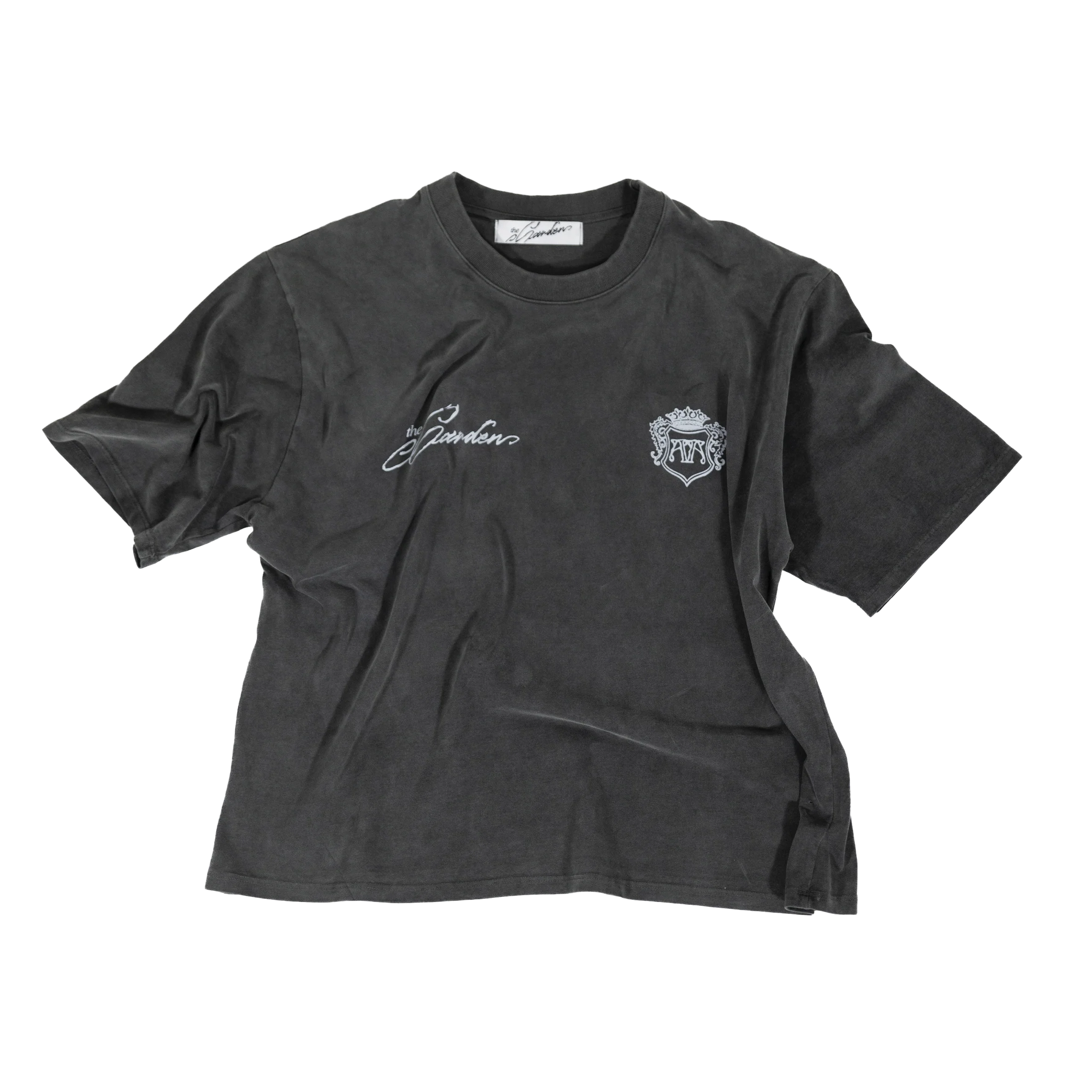 The Garden Lettering T-shirt Washed Black - Image 4