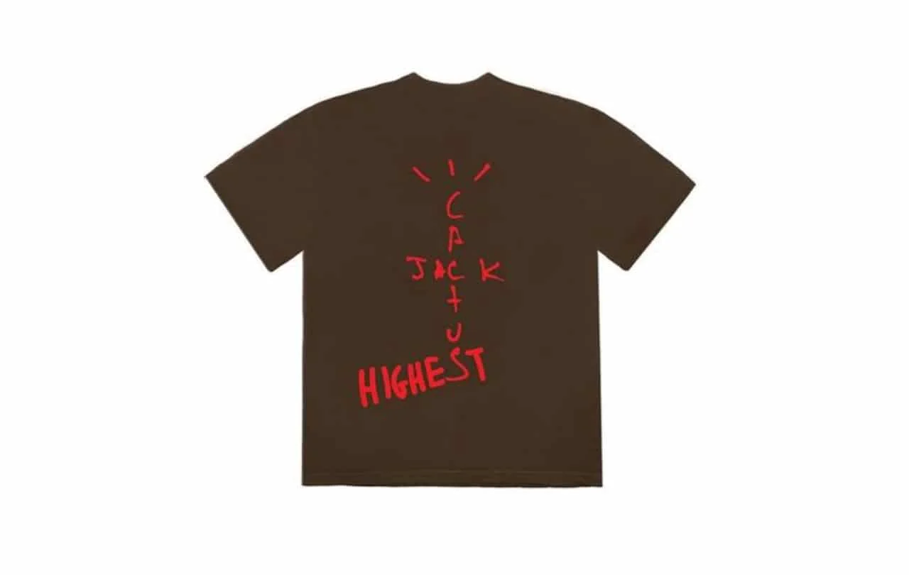 Travis Scott Jordan Cactus Jack Highest T Shirt Brown - Image 2