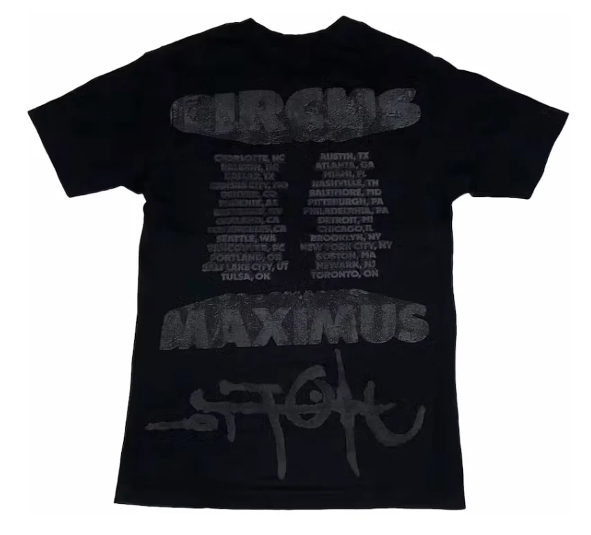 Travis Scott Utopia Circus Maximus 2023 Tour II Tee Black - Image 2