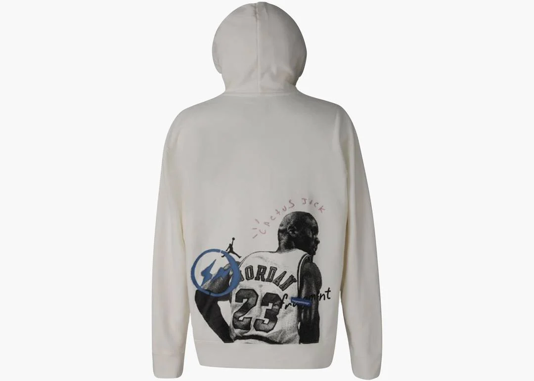 Travis Scott x Jordan x Fragment Hoodie Cream - Image 2