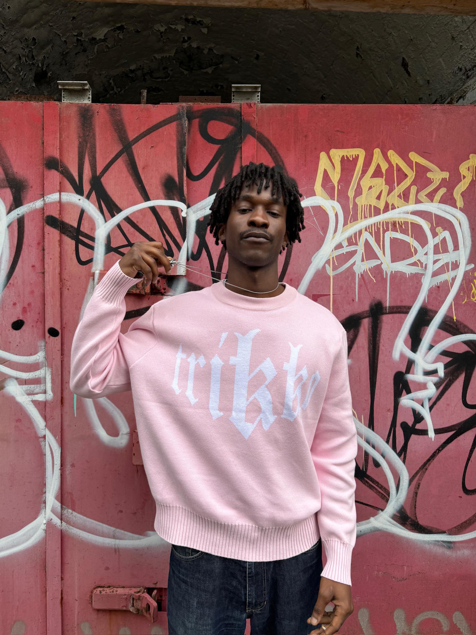 Trikko Logo Knit Sweater Pink