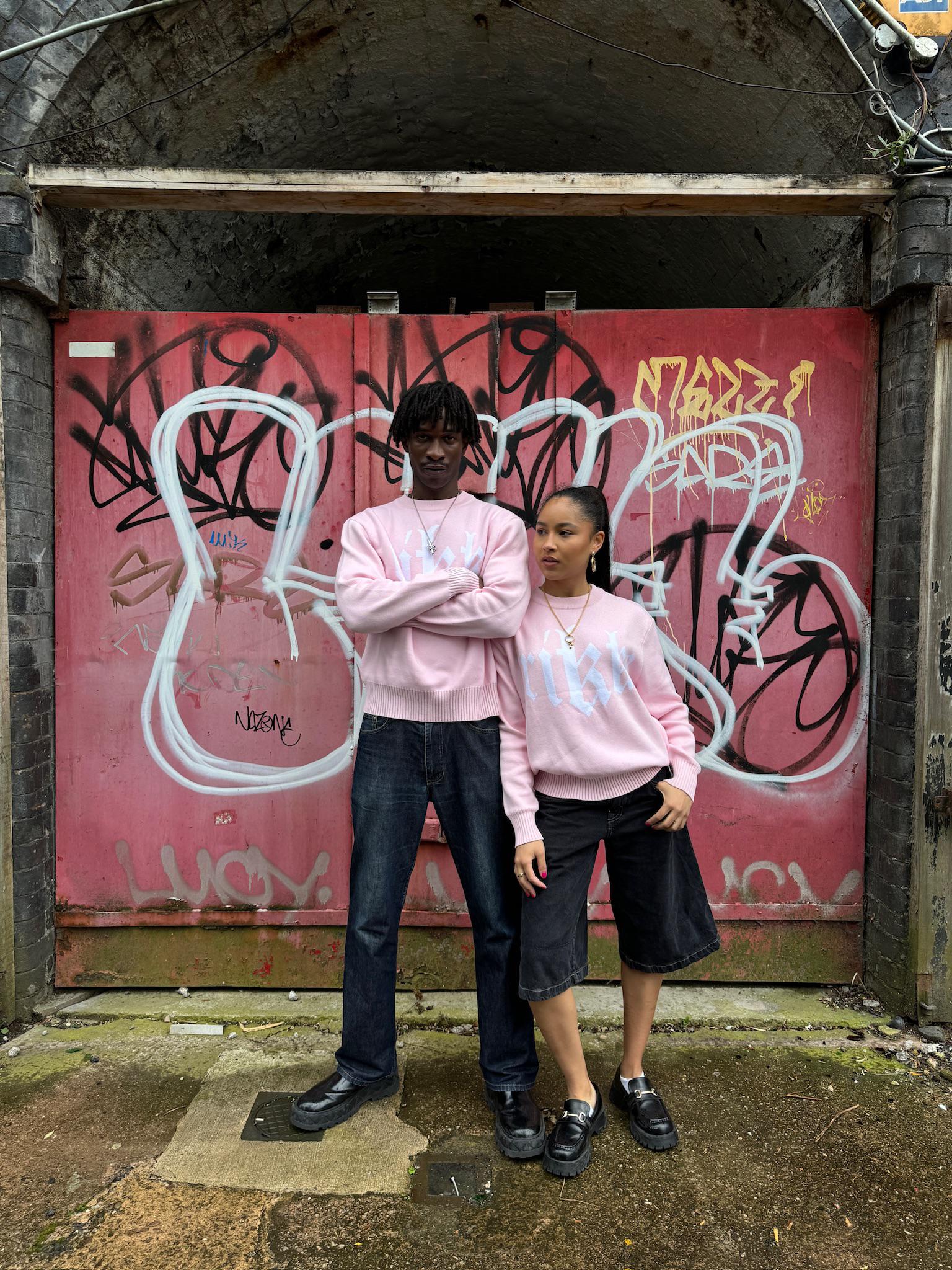 Trikko Logo Knit Sweater Pink - Image 5