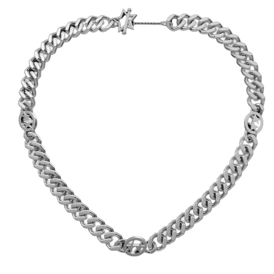 Twojeys 925 Cuban Icon Necklace Silver