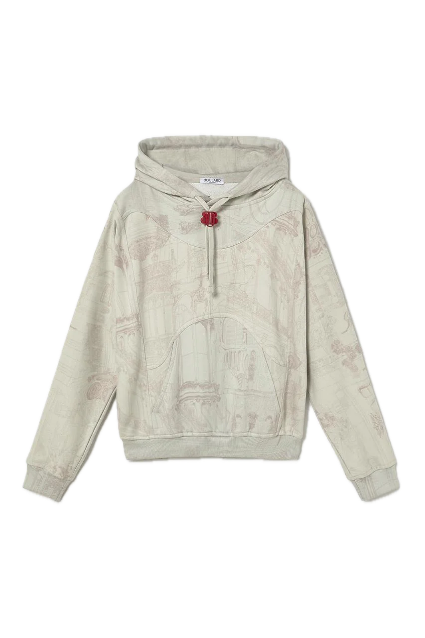 Ugo Boulard All Over Hooded Jacket Beige