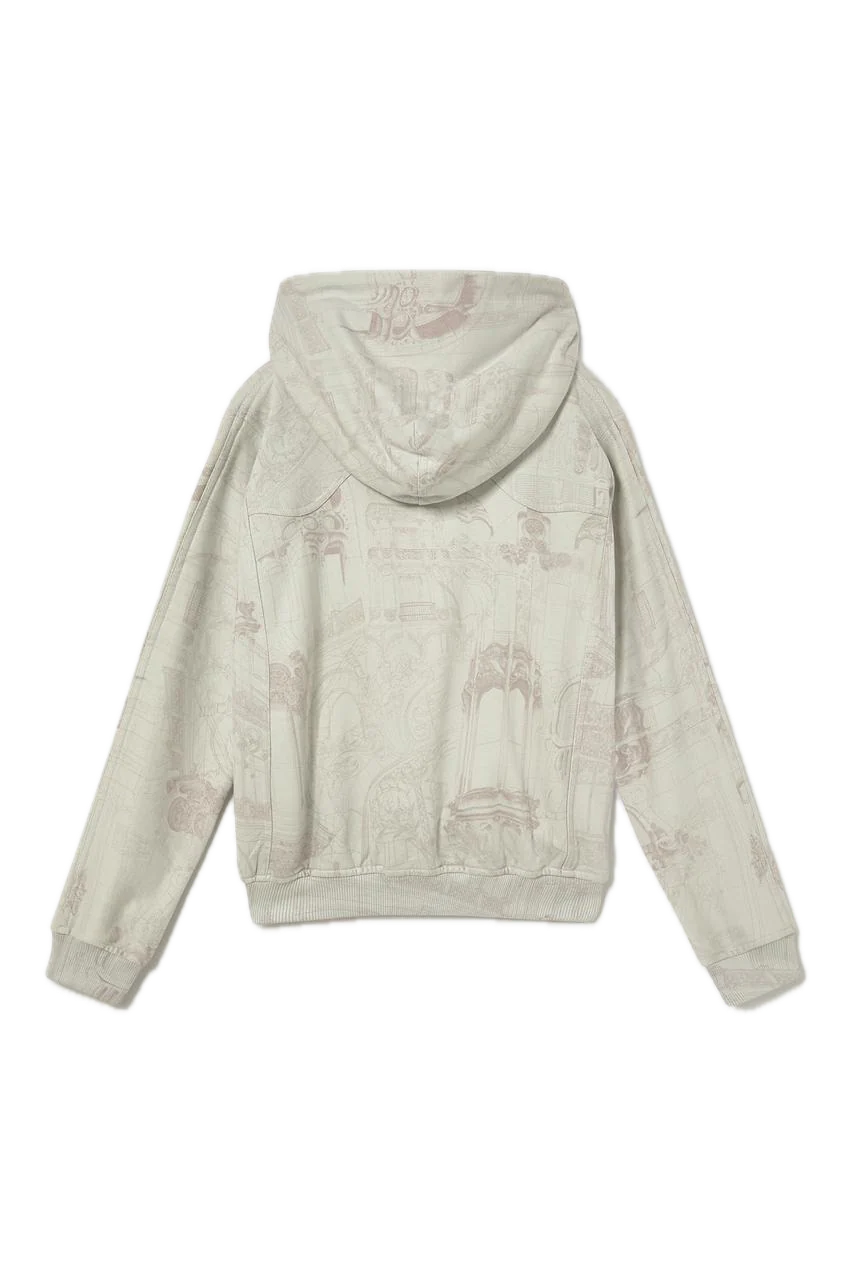 Ugo Boulard All Over Hooded Jacket Beige - Image 3