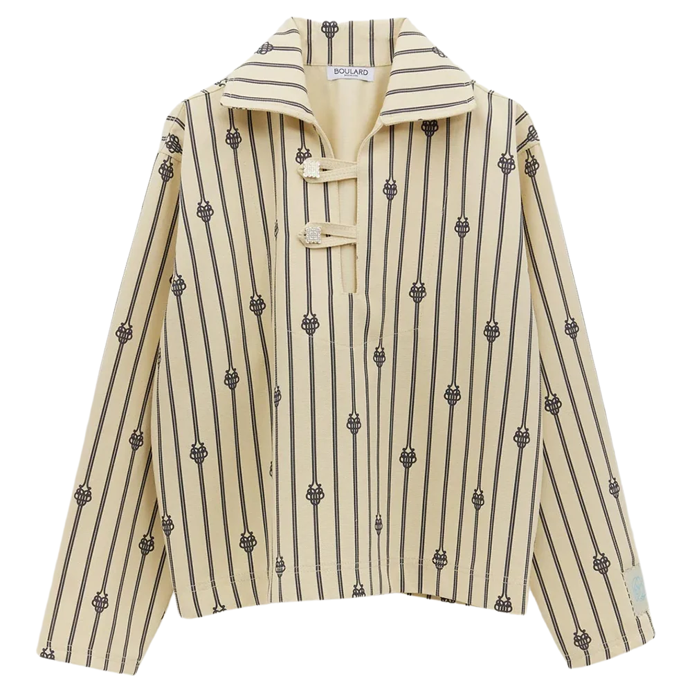 Ugo Boulard Cotton Canvas "Vareuse" Jacket With Short UB Monogram