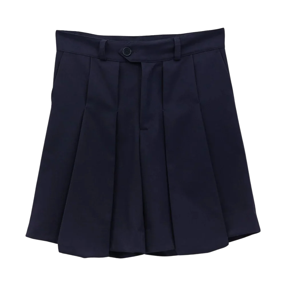 Ugo Boulard Sailor Twill Shorts With Hand Stitched Label Navy