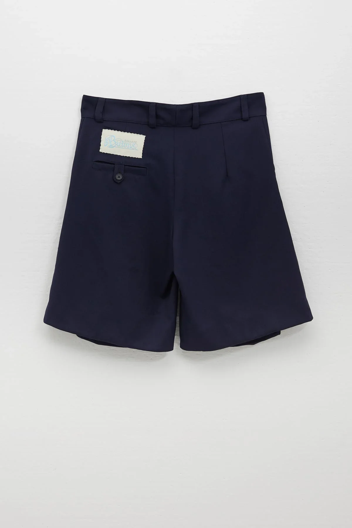 Ugo Boulard Sailor Twill Shorts With Hand Stitched Label Navy - Image 3