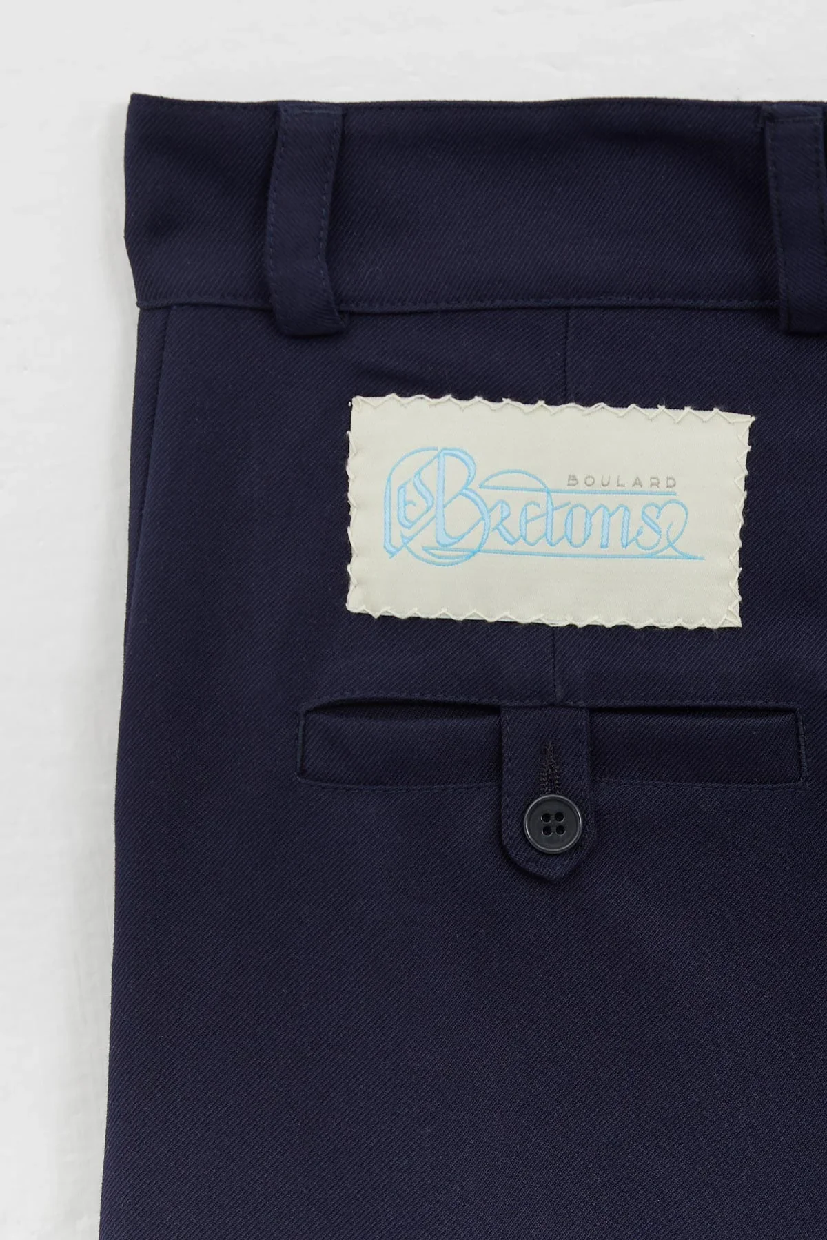 Ugo Boulard Sailor Twill Shorts With Hand Stitched Label Navy - Image 4