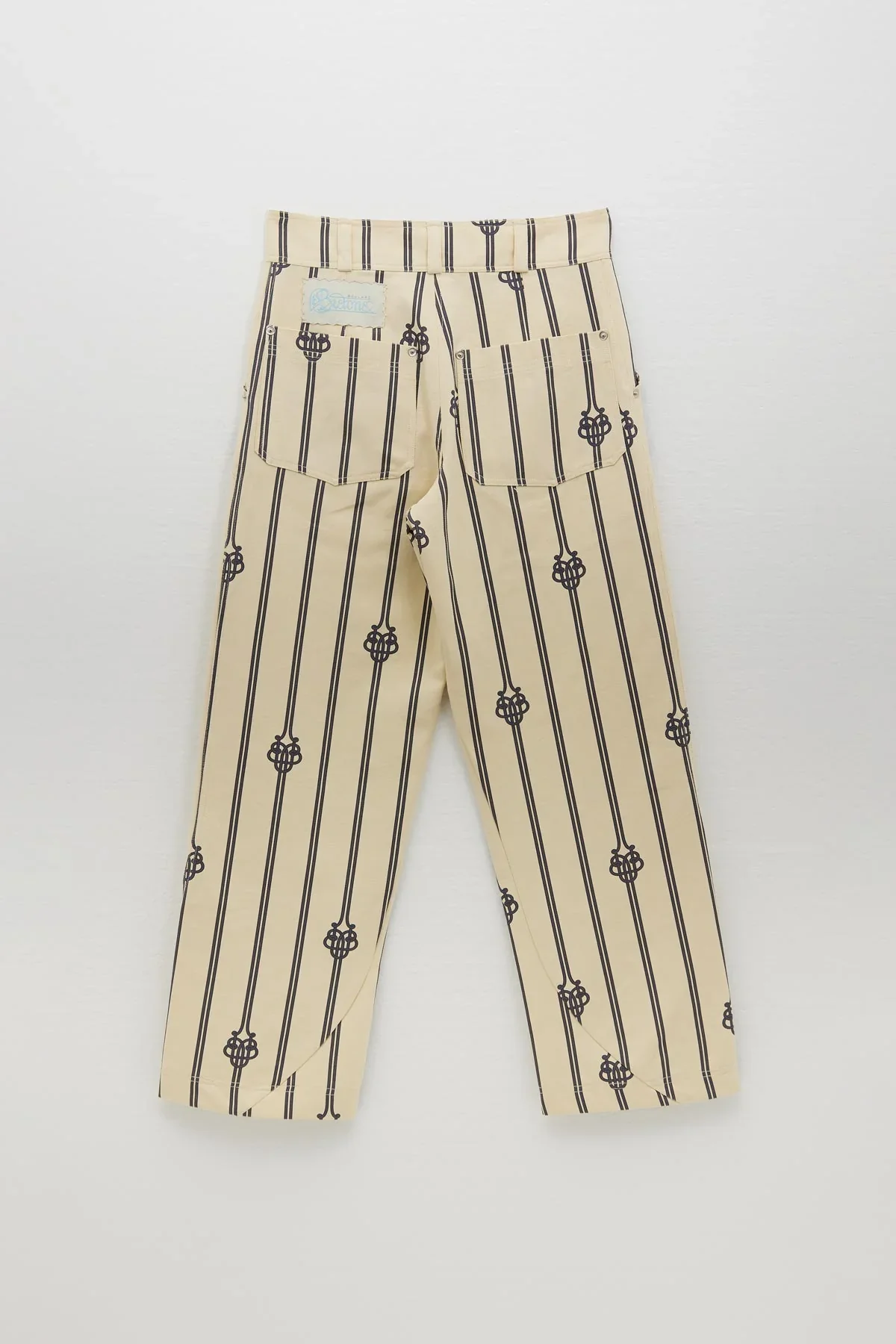 Ugo Boulard UB Large Monogram Cotton Carpenter Pants With Front Print - Image 2
