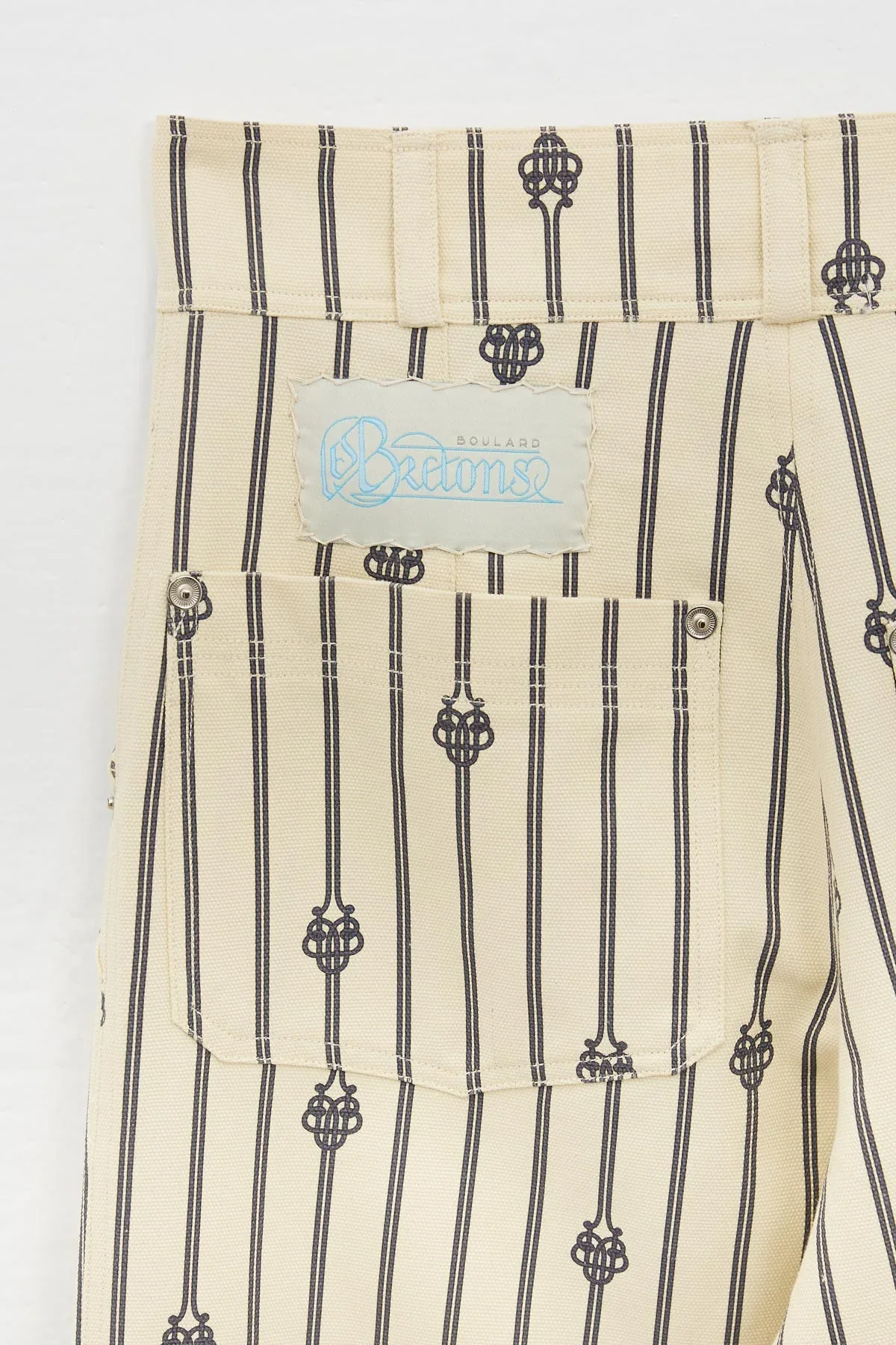 Ugo Boulard UB Short Rope Monogram Cotton Carpenter Pants - Image 4