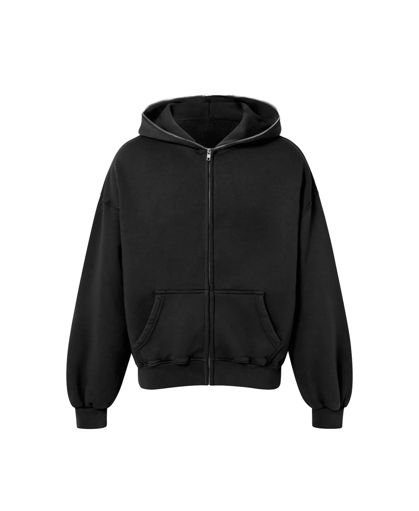 Velour Garments 450 GSM 'Jet Black' Full-Zip