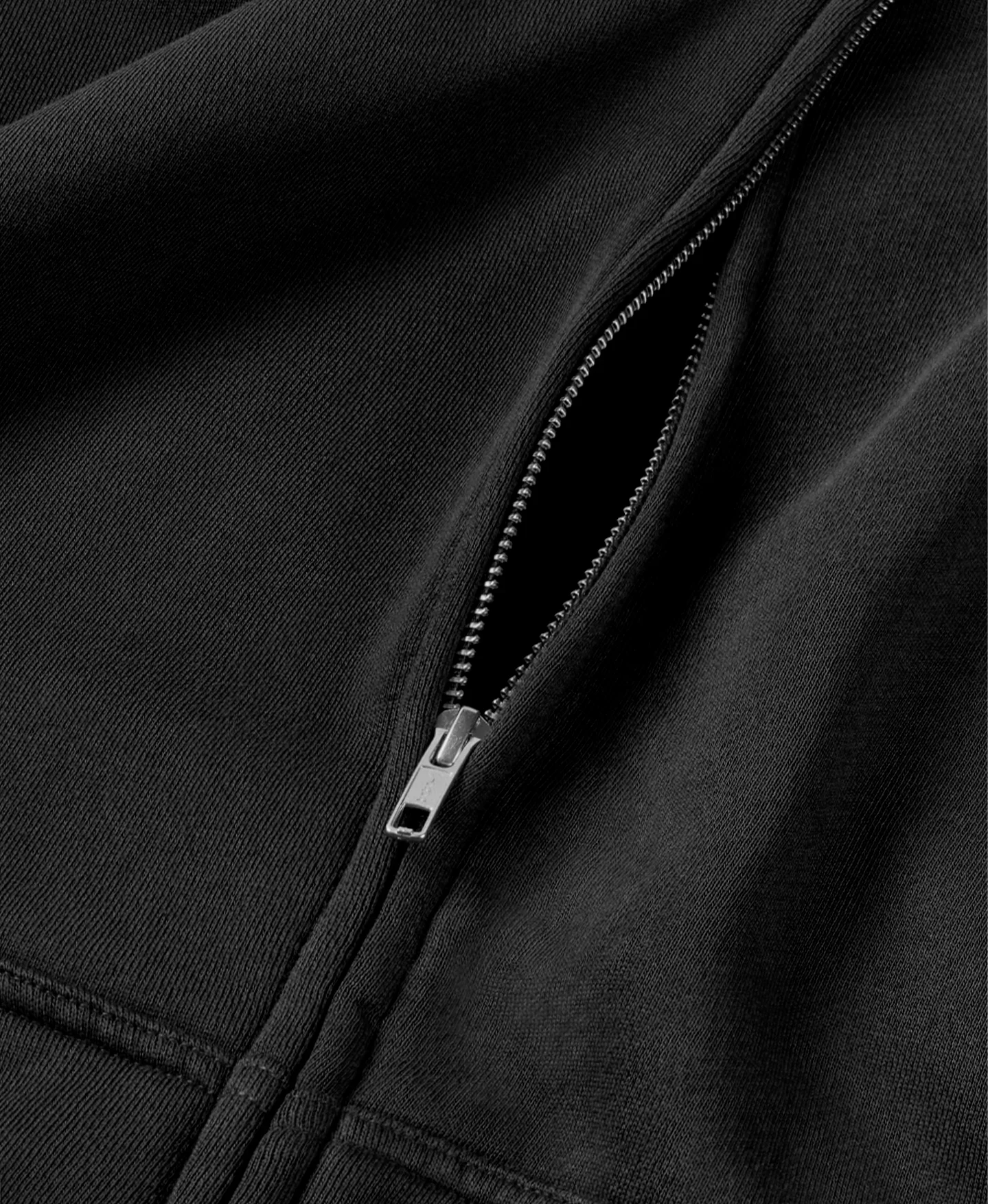 Velour Garments 450 GSM 'Jet Black' Full-Zip - Image 4