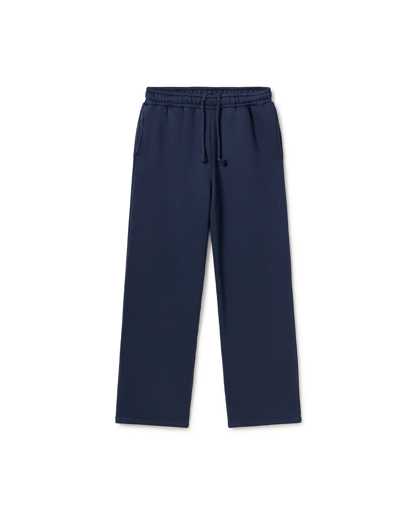 Velour Garments 450 GSM Navy Blue Straight-Leg Pants