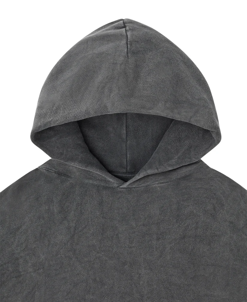 Velour Garments 450 GSM 'Vintage Black' Hoodie - Image 3