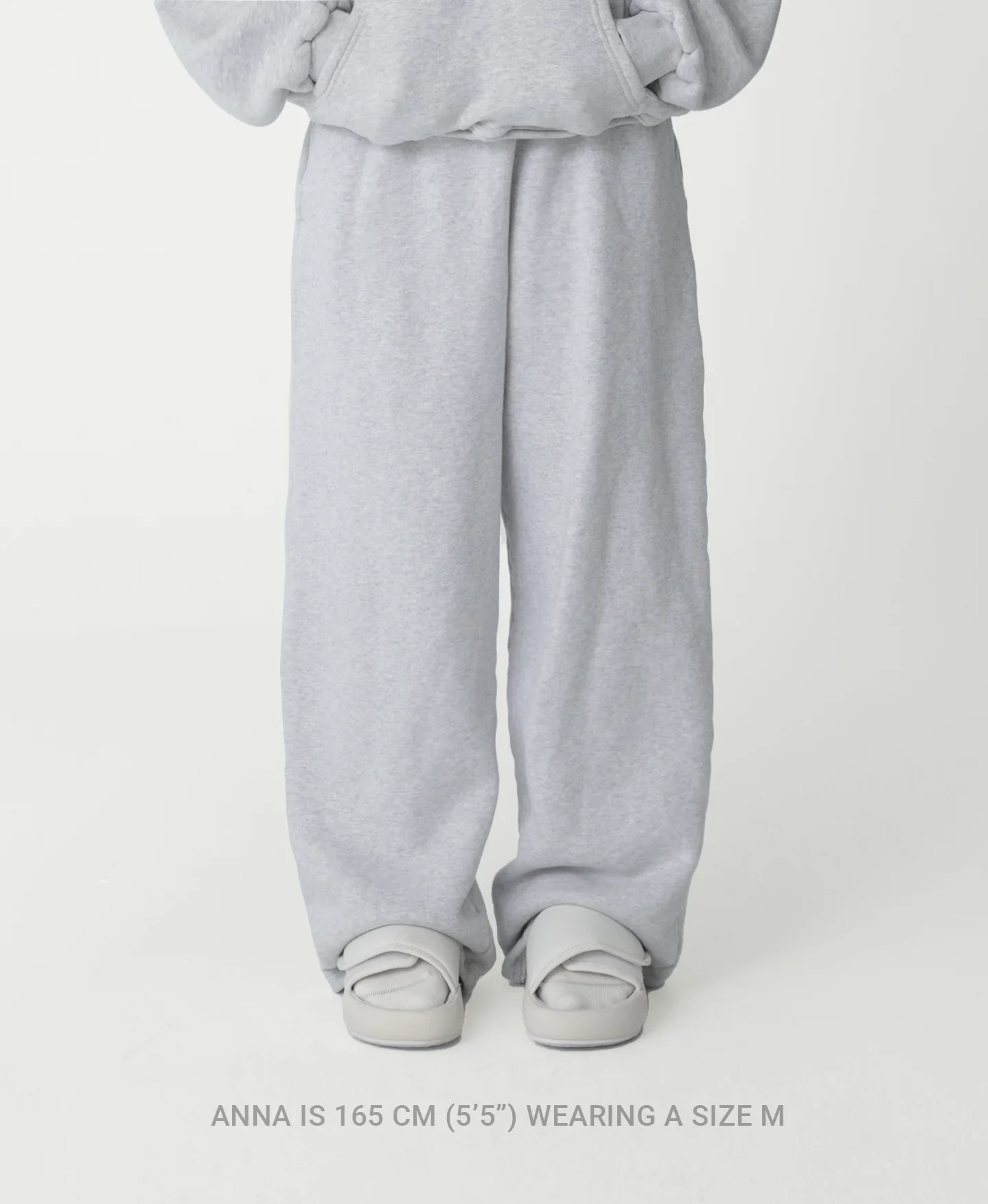 Velour Garments 450 GSM 'Light Heather Gray' Sraight-Leg Pants - Image 5