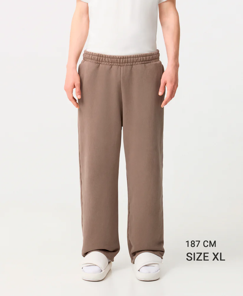 Velour Garments 600 GSM 'Ecru' Straight-Leg Pants - Image 8