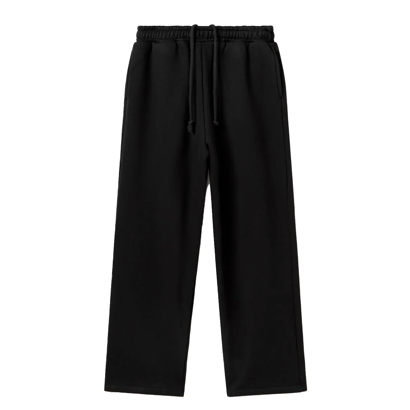 Velour Garments 600 GSM 'Jet Black' Straight-Leg Pants