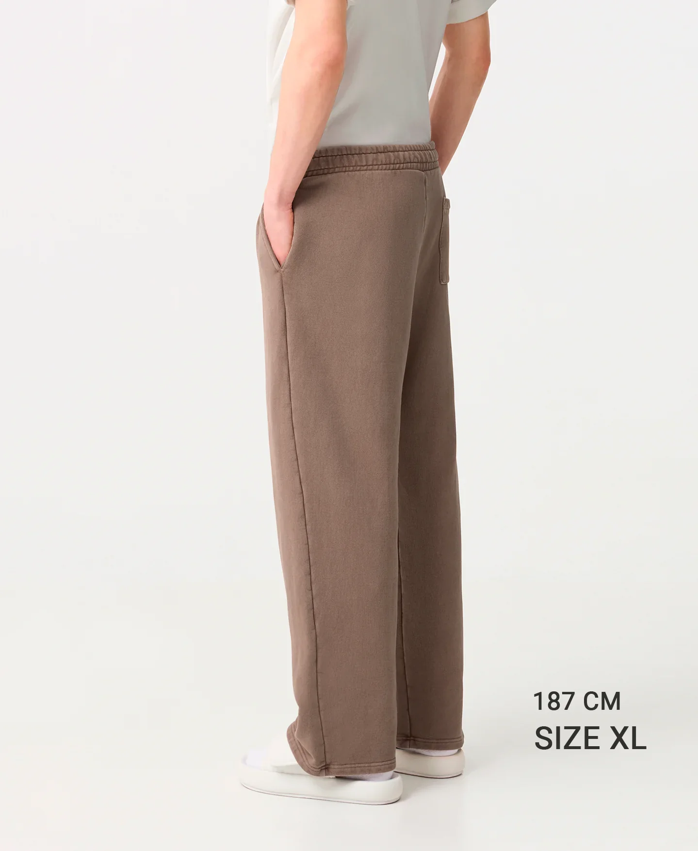 Velour Garments 600 GSM 'Vintage Taupe' Straight-Leg Pants - Image 11