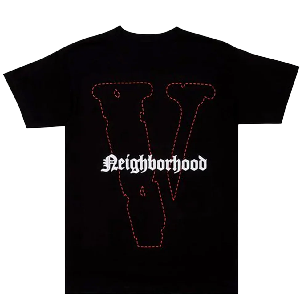 VLONE x Neighborhood Skull T-shirt Black/Red - Image 2