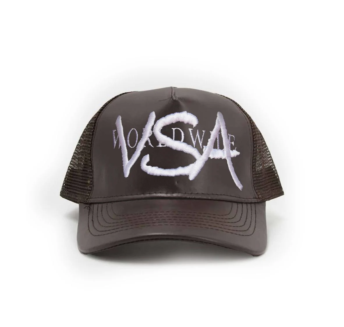 VSA Snapback Brown Trash Leather