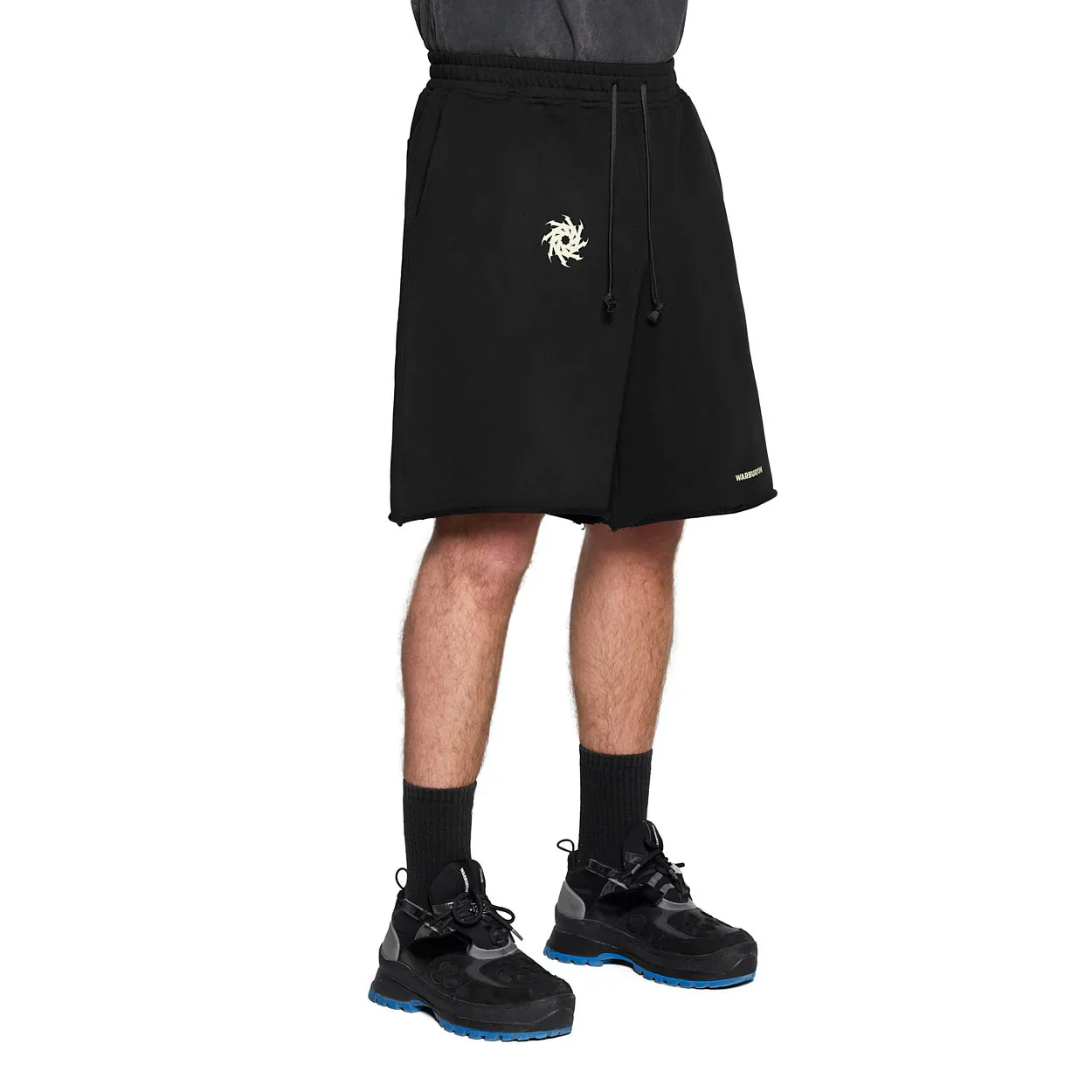 Warburton Black Sweat Shorts - Image 2